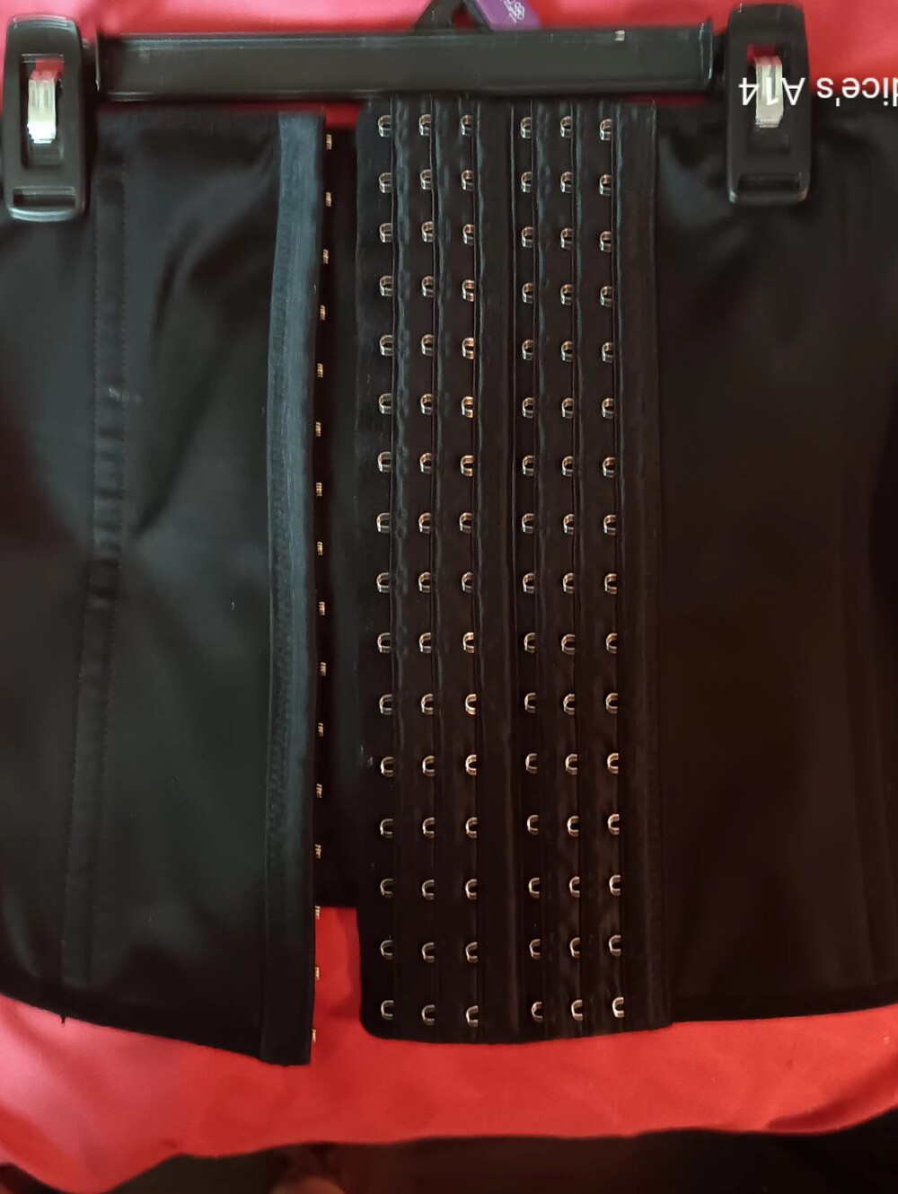 Black Multi-Hook Waist Trainer Corset